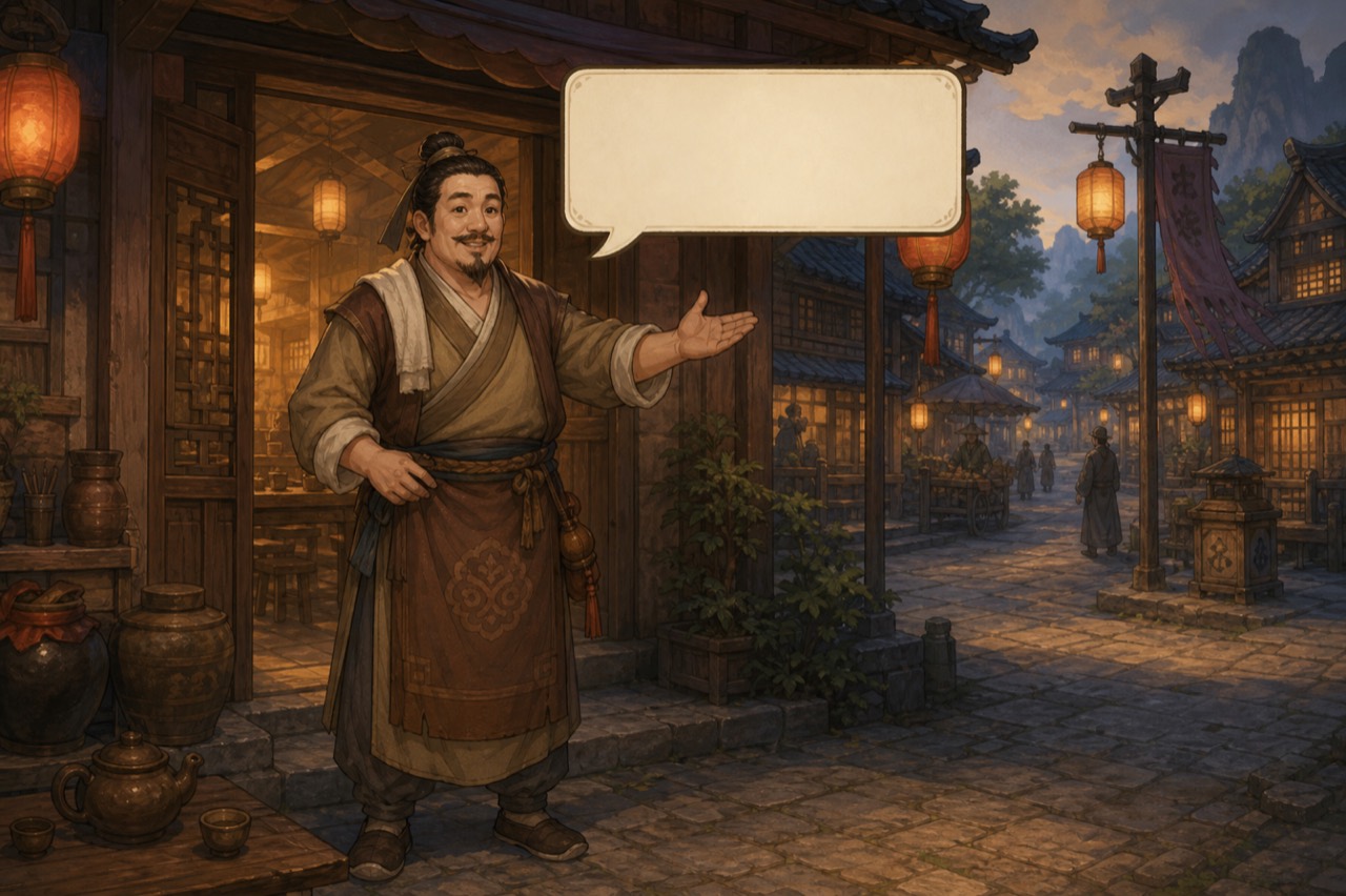 村庄店小二对话场景